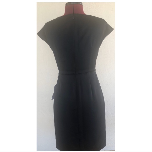J Crew Special Occassion Black Satin Dress Sz 6P - Picture 2 of 8